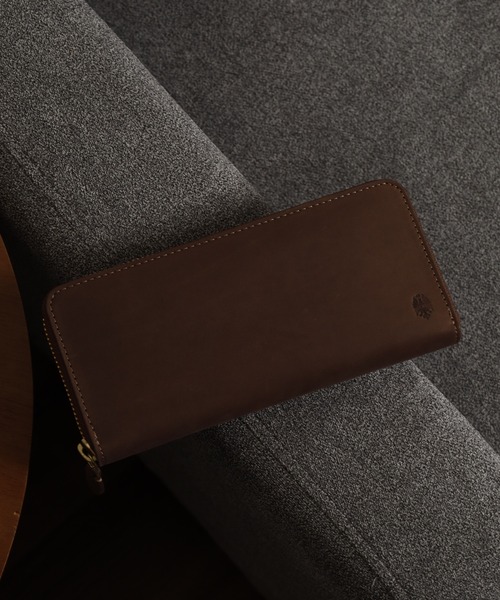 FUNALIVE（ファンアライブ）の「Bianchi ヌバック革ラウンドファスナーロングウォレット（財布・メンズ・グリーン・フリー）」の3枚目の写真