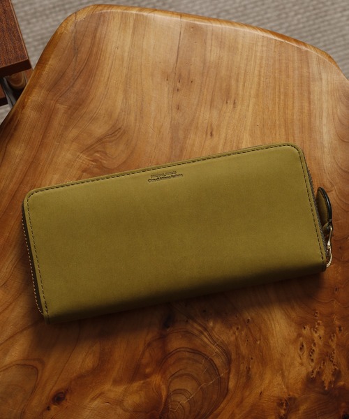 FUNALIVE（ファンアライブ）の「Bianchi ヌバック革ラウンドファスナーロングウォレット（財布・メンズ・グリーン・フリー）」の9枚目の写真