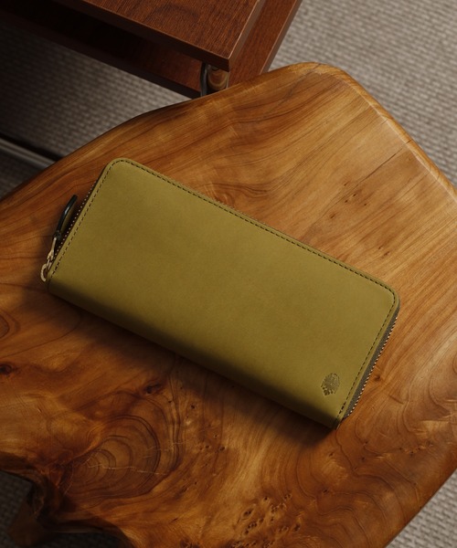 FUNALIVE（ファンアライブ）の「Bianchi ヌバック革ラウンドファスナーロングウォレット（財布・メンズ・グリーン・フリー）」の4枚目の写真