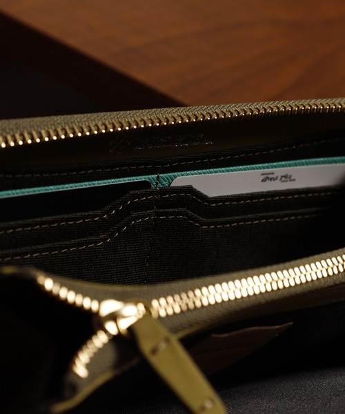 FUNALIVE（ファンアライブ）の「Bianchi ヌバック革ラウンドファスナーロングウォレット（財布・メンズ・グリーン・フリー）」の11枚目の写真