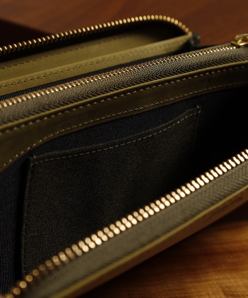 FUNALIVE（ファンアライブ）の「Bianchi ヌバック革ラウンドファスナーロングウォレット（財布・メンズ・グリーン・フリー）」の13枚目の写真