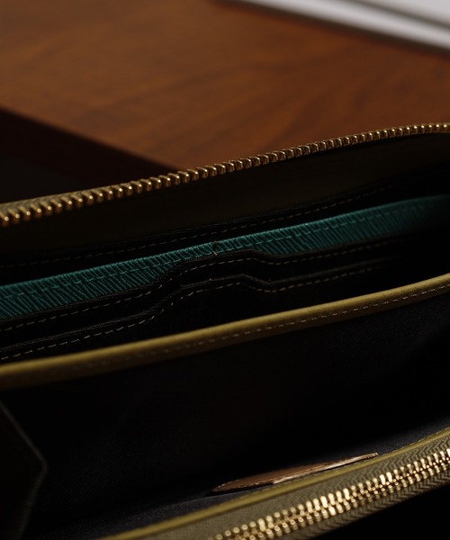 FUNALIVE（ファンアライブ）の「Bianchi ヌバック革ラウンドファスナーロングウォレット（財布・メンズ・グリーン・フリー）」の15枚目の写真