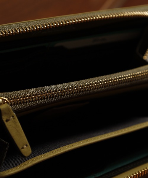 FUNALIVE（ファンアライブ）の「Bianchi ヌバック革ラウンドファスナーロングウォレット（財布・メンズ・グリーン・フリー）」の17枚目の写真