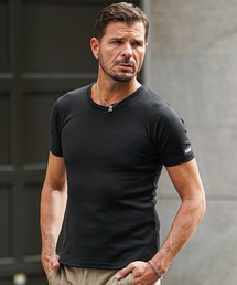 JOKER（ジョーカー）の「肉厚 半袖Tシャツ メンズ クルーネック Vネック カットソー タイト 細身 春服 夏服（Tシャツ/カットソー）」