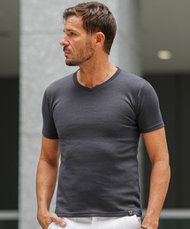 JOKER（ジョーカー）の「肉厚 半袖Tシャツ メンズ クルーネック Vネック カットソー タイト 細身 春服 夏服（Tシャツ/カットソー）」