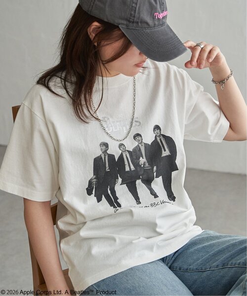 The Beatles(ザビートルズ)の「THE BEATLES ザ ビートルズ レコードプリントTシャツ(Tシャツ/カットソー・メンズ・チャコール/ホワイト/ブラウン・S/M/L/LL)」の21枚目の写真