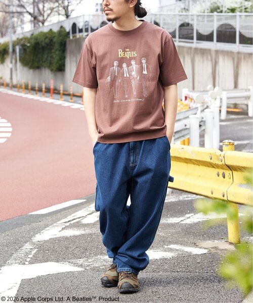 The Beatles(ザビートルズ)の「THE BEATLES ザ ビートルズ レコードプリントTシャツ(Tシャツ/カットソー・メンズ・チャコール/ホワイト/ブラウン・S/M/L/LL)」の4枚目の写真