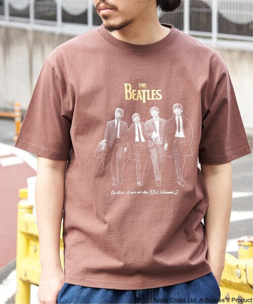 The Beatles(ザビートルズ)の「THE BEATLES ザ ビートルズ レコードプリントTシャツ(Tシャツ/カットソー・メンズ・チャコール/ホワイト/ブラウン・S/M/L/LL)」の8枚目の写真