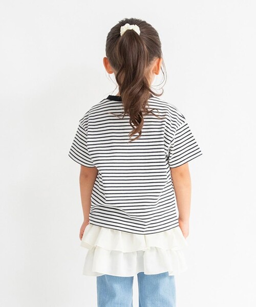 BRANSHES(ブランシェス)の「フリルキャミソール(タンクトップ・キッズ・アイボリー/ブラック・M/S/L/XL)」の7枚目の写真