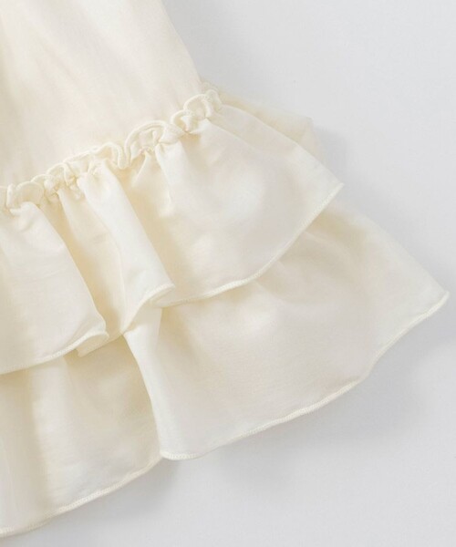 BRANSHES(ブランシェス)の「フリルキャミソール(タンクトップ・キッズ・アイボリー/ブラック・M/S/L/XL)」の8枚目の写真