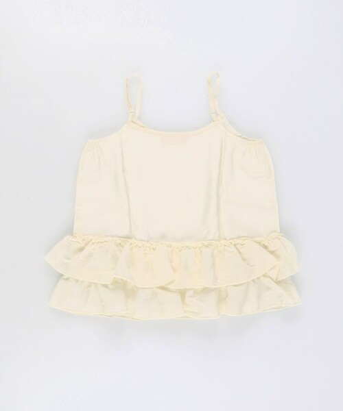 BRANSHES(ブランシェス)の「フリルキャミソール(タンクトップ・キッズ・アイボリー/ブラック・M/S/L/XL)」の12枚目の写真