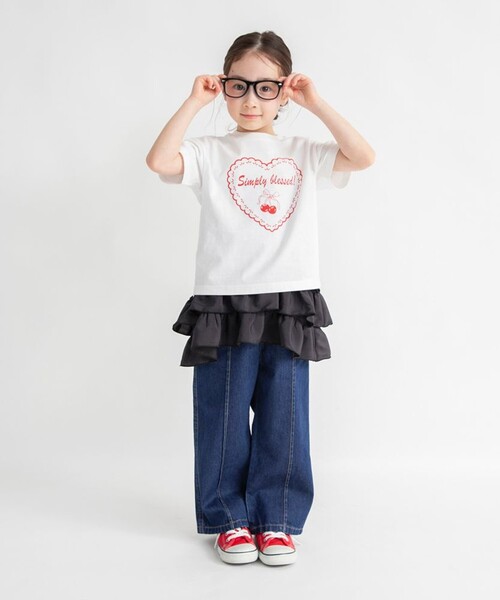 BRANSHES(ブランシェス)の「フリルキャミソール(タンクトップ・キッズ・アイボリー/ブラック・M/S/L/XL)」の14枚目の写真