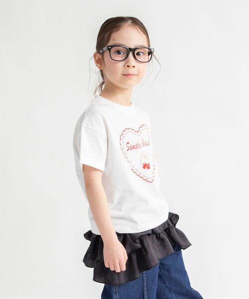 BRANSHES(ブランシェス)の「フリルキャミソール(タンクトップ・キッズ・アイボリー/ブラック・M/S/L/XL)」の16枚目の写真