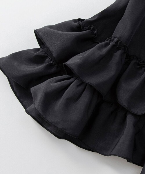 BRANSHES(ブランシェス)の「フリルキャミソール(タンクトップ・キッズ・アイボリー/ブラック・M/S/L/XL)」の19枚目の写真