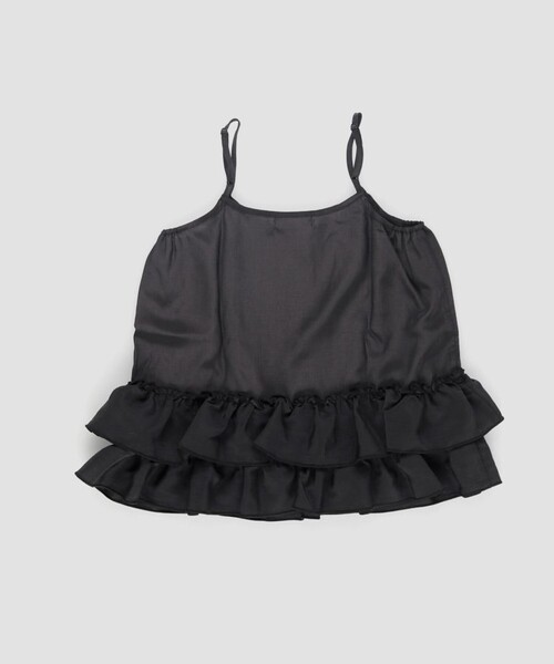 BRANSHES(ブランシェス)の「フリルキャミソール(タンクトップ・キッズ・アイボリー/ブラック・M/S/L/XL)」の21枚目の写真