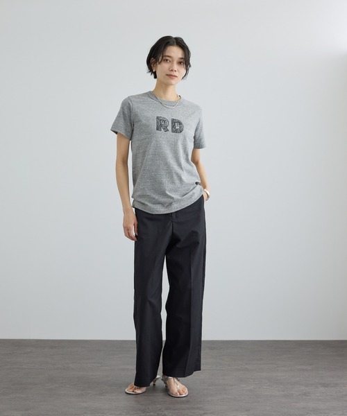 SALON adam et rope'(サロン アダム エ ロペ)の「コットンライクスタイルアップパンツ 2(その他パンツ・レディース・ベージュ/ブラック/ネイビー・X-SMALL/S/M)」の11枚目の写真