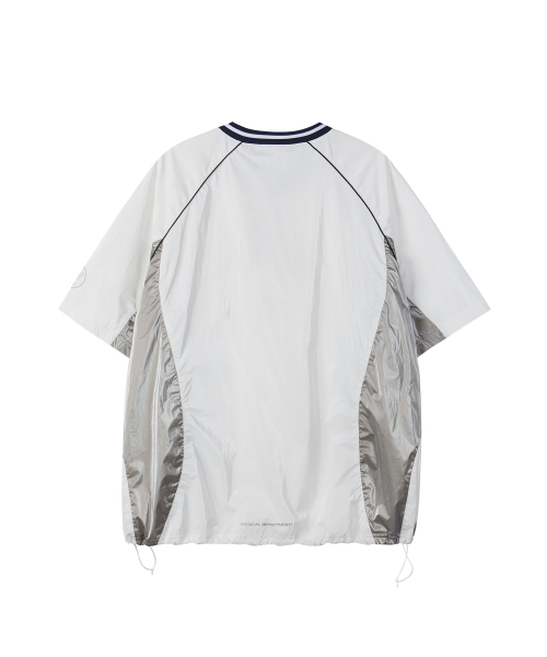 PHYPS MOTORCYCLE（フィップスモーターサイクル）の「Glosy Nylon V Neck Short Sleeve White（Tシャツ/カットソー・レディース・その他・SMALL/MEDIUM/LARGE/X-LARGE）」の3枚目の写真