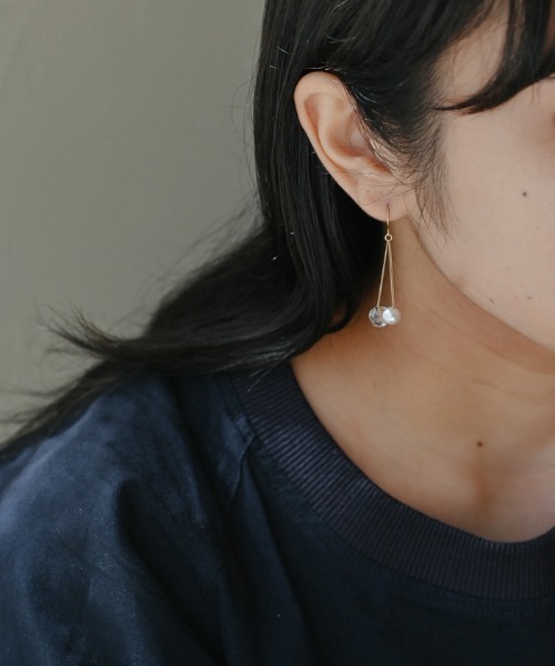 HARIO Lampwork Factory(ハリオランプワークファクトリー)の「ピアス スフィア FP(ピアス(両耳用)・レディース・クリア・FREE)」の6枚目の写真