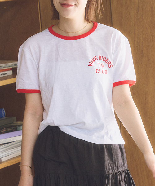 U by SPICK&SPAN(ユーバイスピックアンドスパン)の「NOICE / ノイス W CRACKED RINGER T-SHIRTS(Tシャツ/カットソー・レディース・ホワイト・SMALL)」の1枚目の写真
