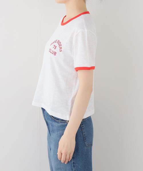 U by SPICK&SPAN(ユーバイスピックアンドスパン)の「NOICE / ノイス W CRACKED RINGER T-SHIRTS(Tシャツ/カットソー・レディース・ホワイト・SMALL)」の3枚目の写真