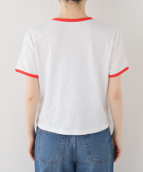 U by SPICK&SPAN(ユーバイスピックアンドスパン)の「NOICE / ノイス W CRACKED RINGER T-SHIRTS(Tシャツ/カットソー・レディース・ホワイト・SMALL)」の2枚目の写真