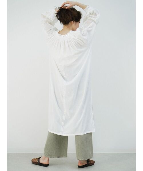 FIKA.（フィーカ）の「Cotton crochet lace onepiece（ワンピース・レディース・ブラック/オフホワイト・MEDIUM）」の6枚目の写真