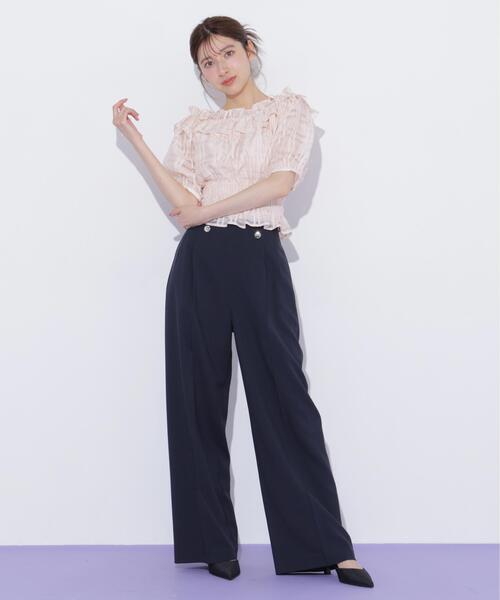 JILL by JILL STUART(ジルバイジルスチュアート)の「フリルギャザーチェックブラウス(シャツ/ブラウス・レディース・ピンク/ホワイト/イエロー・FREE)」の19枚目の写真