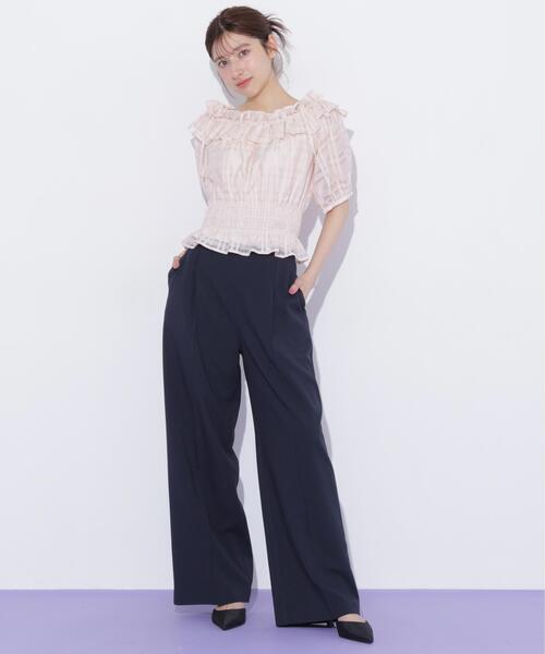 JILL by JILL STUART(ジルバイジルスチュアート)の「フリルギャザーチェックブラウス(シャツ/ブラウス・レディース・ピンク/ホワイト/イエロー・FREE)」の20枚目の写真