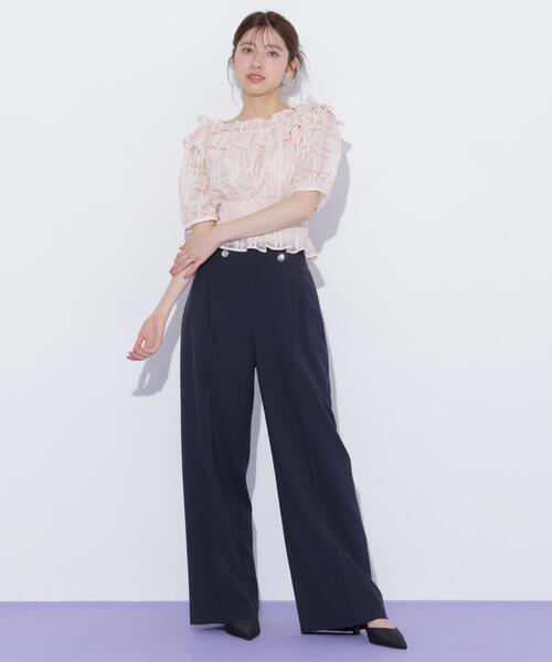JILL by JILL STUART(ジルバイジルスチュアート)の「フリルギャザーチェックブラウス(シャツ/ブラウス・レディース・ピンク/ホワイト/イエロー・FREE)」の21枚目の写真