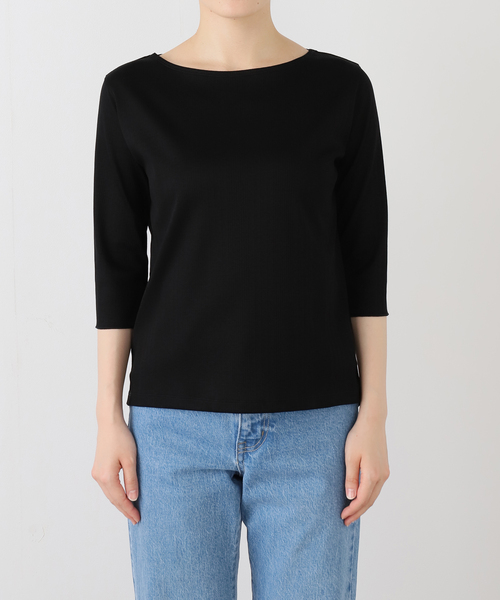 VERMEIL par iena（ヴェルメイユパーイエナ）の「《追加》Ballet neck RIB プルオーバー（Tシャツ/カットソー・レディース・ブラック/ホワイト・FREE）」の17枚目の写真