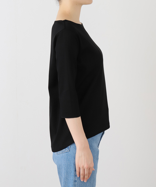 VERMEIL par iena（ヴェルメイユパーイエナ）の「《追加》Ballet neck RIB プルオーバー（Tシャツ/カットソー・レディース・ブラック/ホワイト・FREE）」の20枚目の写真