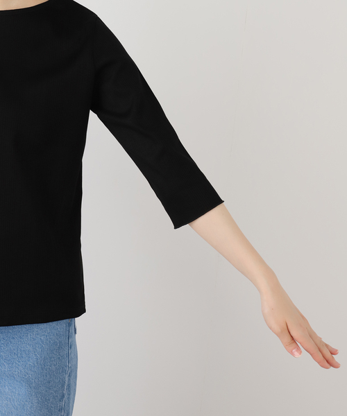 VERMEIL par iena（ヴェルメイユパーイエナ）の「《追加》Ballet neck RIB プルオーバー（Tシャツ/カットソー・レディース・ブラック/ホワイト・FREE）」の21枚目の写真