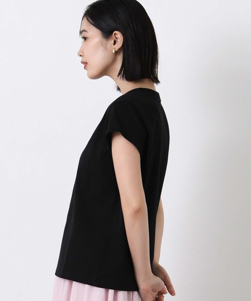 LACOSTE(ラコステ)の「ラコステフレンチスリーブカットソー(Tシャツ/カットソー・レディース・ブラック/オフホワイト・FREE)」の16枚目の写真