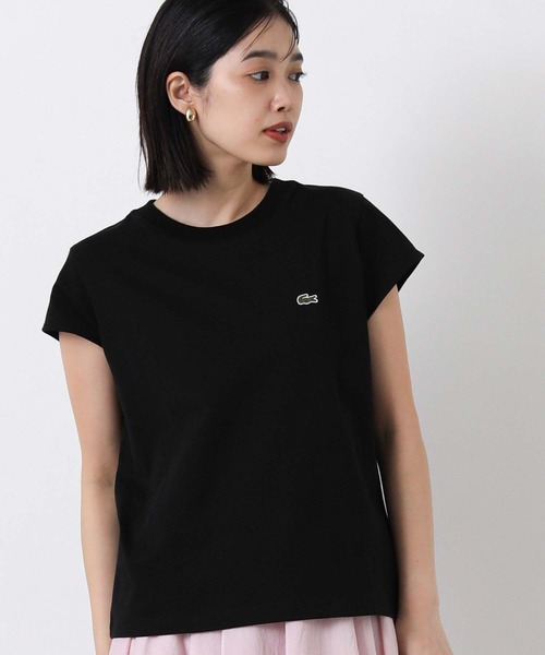 LACOSTE(ラコステ)の「ラコステフレンチスリーブカットソー(Tシャツ/カットソー・レディース・ブラック/オフホワイト・FREE)」の18枚目の写真