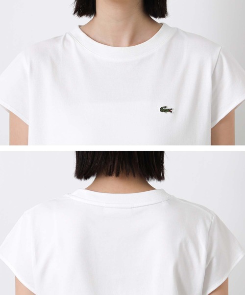 LACOSTE(ラコステ)の「ラコステフレンチスリーブカットソー(Tシャツ/カットソー・レディース・ブラック/オフホワイト・FREE)」の21枚目の写真