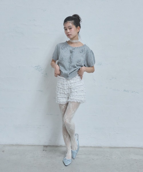 Smyeon(スミョン)の「Handmade lace frill shorts/ハンドメイド レースフリルショートパンツ(その他パンツ・レディース・ホワイト・FREE)」の6枚目の写真
