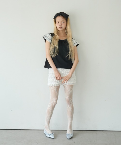Smyeon(スミョン)の「Handmade lace frill shorts/ハンドメイド レースフリルショートパンツ(その他パンツ・レディース・ホワイト・FREE)」の8枚目の写真