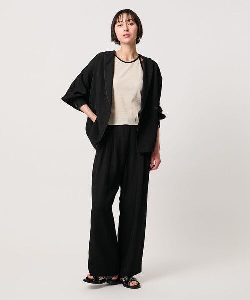 UNITED ARROWS(ユナイテッドアローズ)の「パイピング ドルマン ブラウス ジャケット ‐ウォッシャブル‐(テーラードジャケット・レディース・オフホワイト/ブラック/ネイビー・FREE)」の7枚目の写真