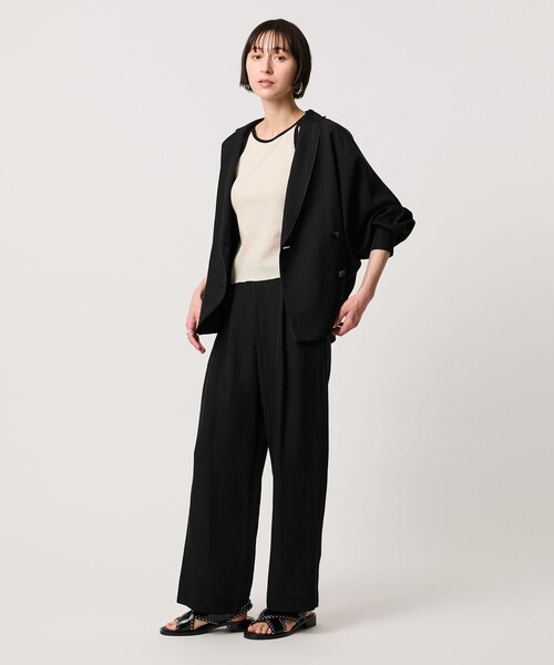 UNITED ARROWS(ユナイテッドアローズ)の「パイピング ドルマン ブラウス ジャケット ‐ウォッシャブル‐(テーラードジャケット・レディース・オフホワイト/ブラック/ネイビー・FREE)」の8枚目の写真