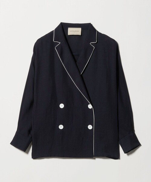UNITED ARROWS(ユナイテッドアローズ)の「パイピング ドルマン ブラウス ジャケット ‐ウォッシャブル‐(テーラードジャケット・レディース・オフホワイト/ブラック/ネイビー・FREE)」の12枚目の写真