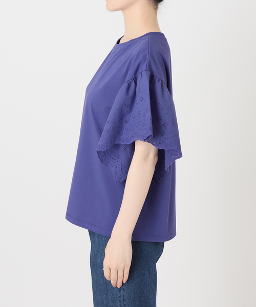B.C STOCK(ベーセーストック)の「ウォッシャブル / add Function レーススリーブ天竺プルオーバー(Tシャツ/カットソー・レディース・ホワイト/ブラウン/ブルー系その他・FREE)」の10枚目の写真