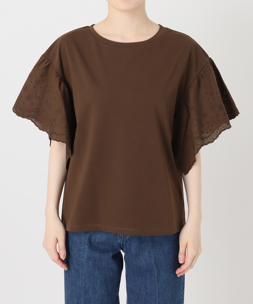 B.C STOCK(ベーセーストック)の「ウォッシャブル / add Function レーススリーブ天竺プルオーバー(Tシャツ/カットソー・レディース・ホワイト/ブラウン/ブルー系その他・FREE)」の17枚目の写真