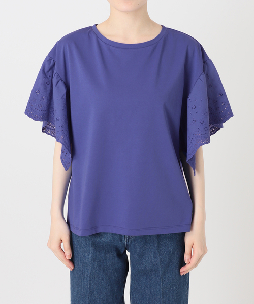 B.C STOCK(ベーセーストック)の「ウォッシャブル / add Function レーススリーブ天竺プルオーバー(Tシャツ/カットソー・レディース・ホワイト/ブラウン/ブルー系その他・FREE)」の19枚目の写真