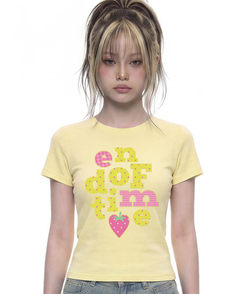 GRAVER（グレーバー）の「[ユニセックス]END OF TIME BERRY スリム半袖Tシャツ_4色（Tシャツ/カットソー・レディース・ブラック/スカイブルー/ホワイト/イエロー・X-SMALL）」の11枚目の写真