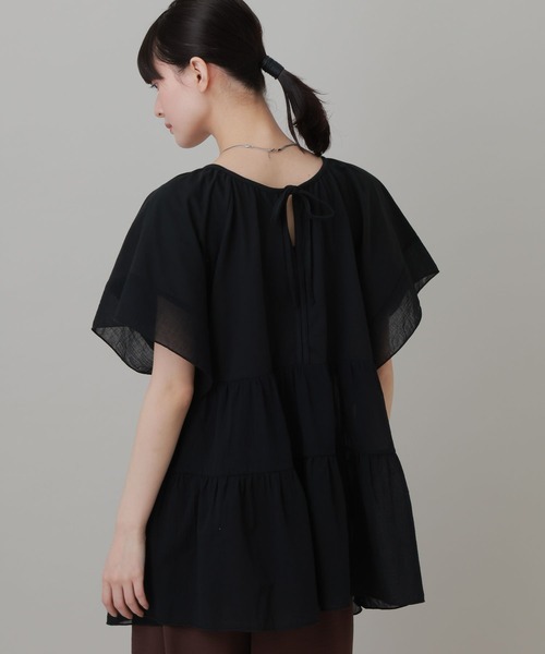 LAKOLE(ラコレ)の「布帛切替ティアードチュニック / 694168(Tシャツ/カットソー・レディース・オレンジ/ブラック/オフホワイト・FREE)」の15枚目の写真