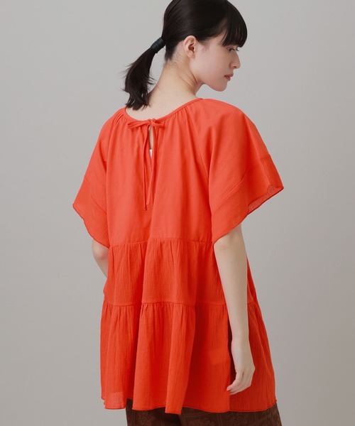 LAKOLE(ラコレ)の「布帛切替ティアードチュニック / 694168(Tシャツ/カットソー・レディース・オレンジ/ブラック/オフホワイト・FREE)」の20枚目の写真