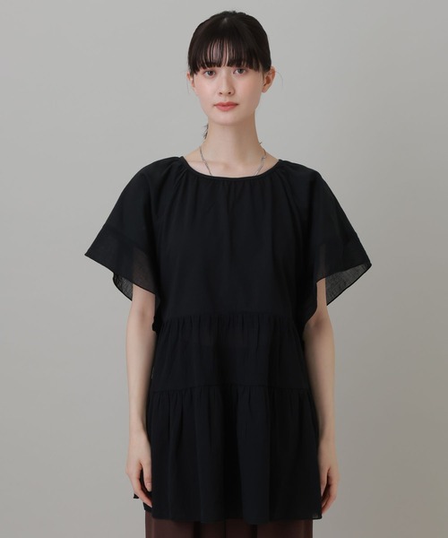 LAKOLE(ラコレ)の「布帛切替ティアードチュニック / 694168(Tシャツ/カットソー・レディース・オレンジ/ブラック/オフホワイト・FREE)」の21枚目の写真