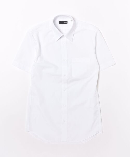 TAKA-Q(タカキュー)の「ワイシャツ メンズ イージーアイロン 綿混 レギュラーカラー 半袖 ビジネス ドレス NEWスタンダードフィット(ビジネスシャツ・メンズ・ホワイト・X-LARGE/MEDIUM/LARGE/3L/S)」の2枚目の写真