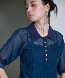 HARE（ハレ）の「シアーポロニット(HARE)（ポロシャツ）」