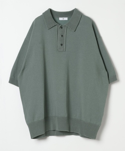 BAYFLOW(ベイフロー)の「【EF(エフ)】ニットポロシャツ(MEN)(ポロシャツ・メンズ・ブラック/クリアグリーン・LARGE/MEDIUM)」の5枚目の写真